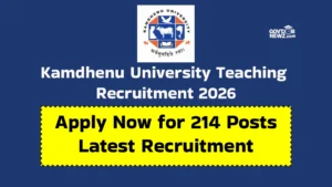 Kamdhenu University Teaching Recruitment 2026