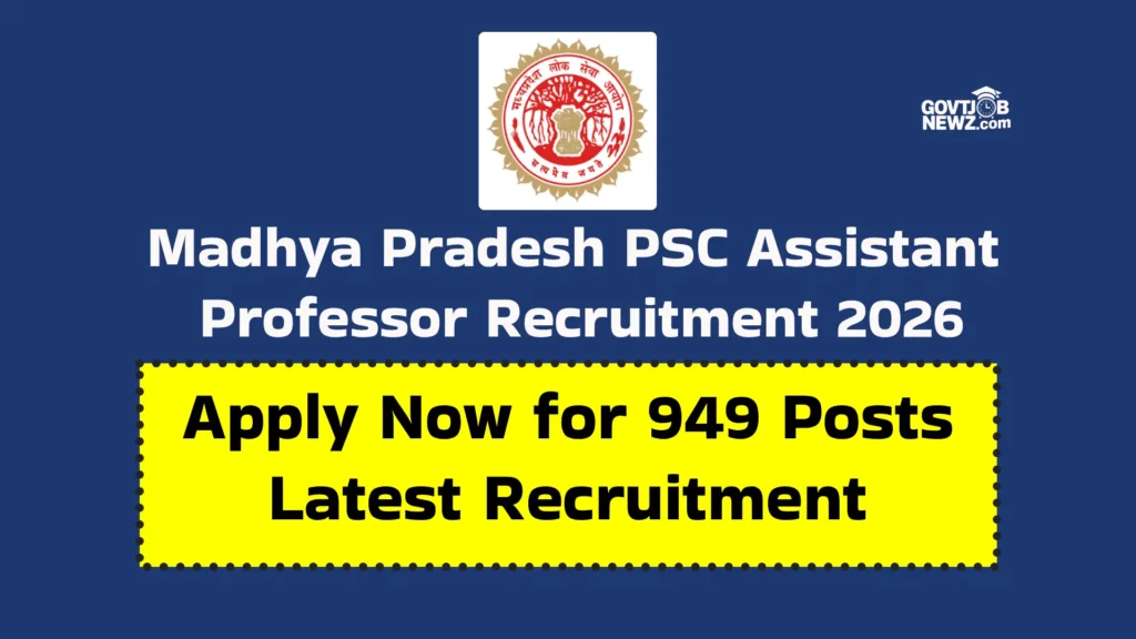 MPPSC Assistant Professor Recruitment 2026