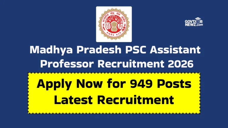 MPPSC Assistant Professor Recruitment 2026