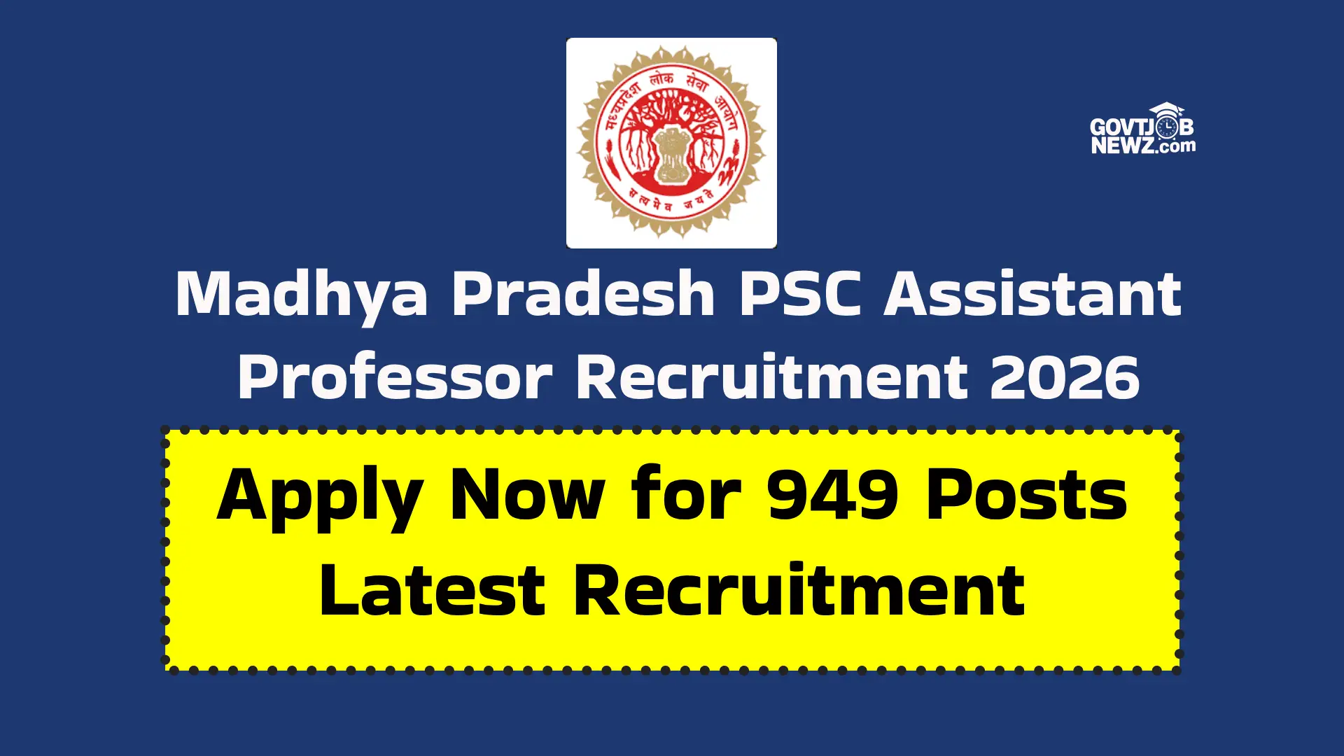 MPPSC Assistant Professor Recruitment 2026