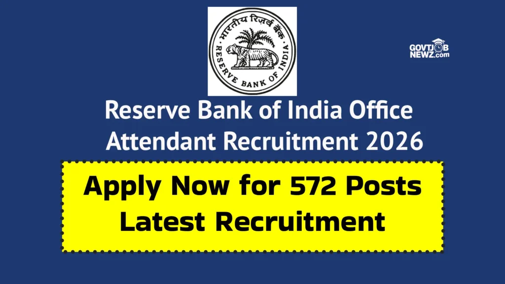 RBI Office Attendant Recruitment 2026