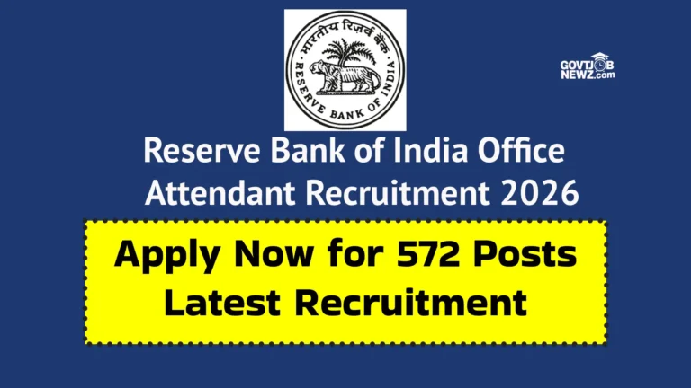 RBI Office Attendant Recruitment 2026
