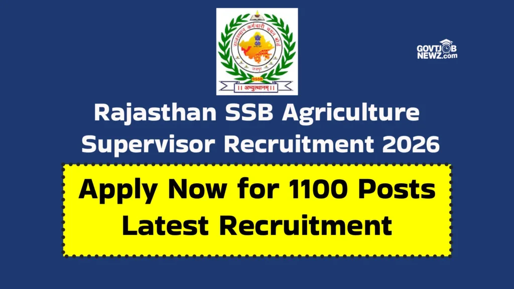 RSSB Agriculture Supervisor Recruitment 2026