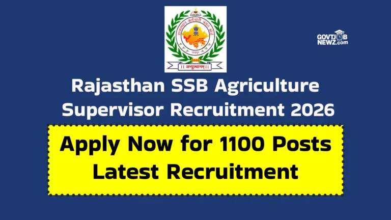 RSSB Agriculture Supervisor Recruitment 2026