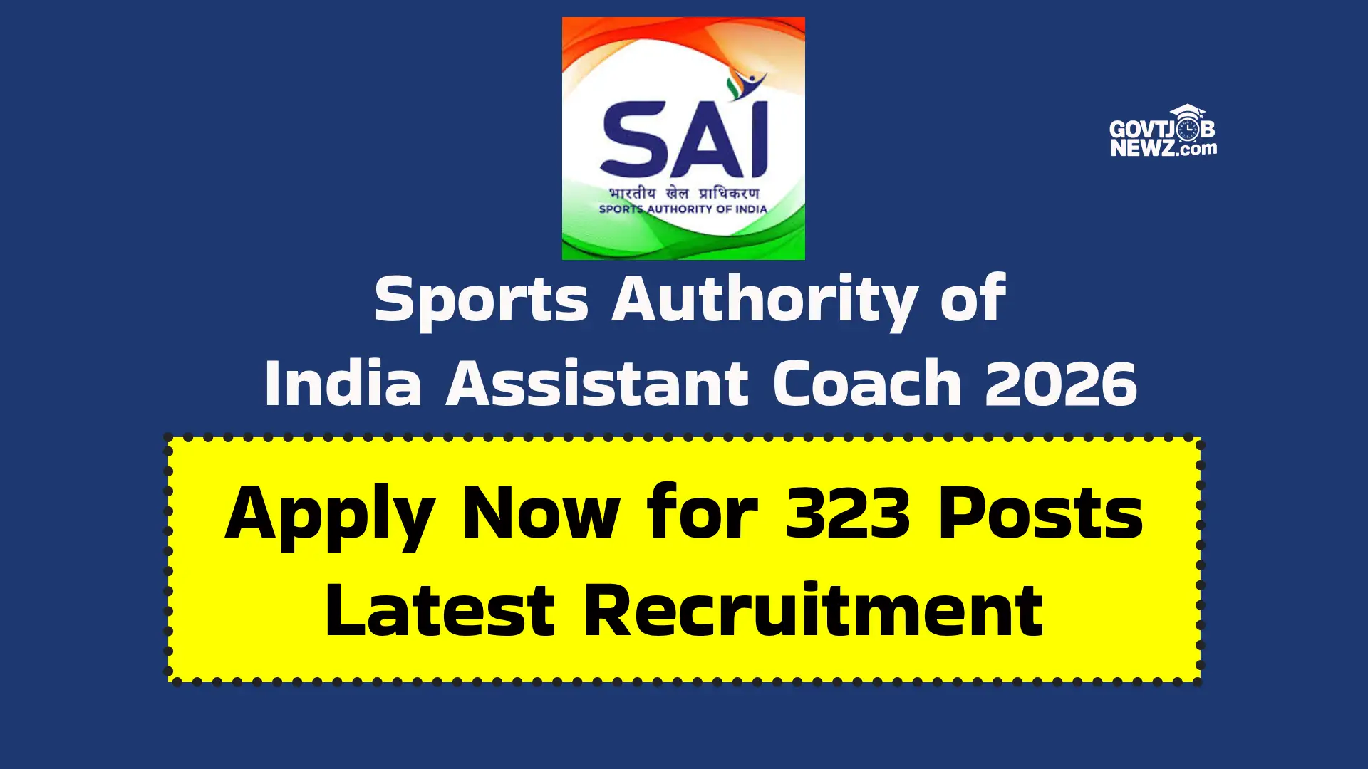 SAI Assistant Coach Recruitment 2026